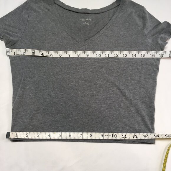 Women's Wild Fable Gray V-Neck Crop Top Tee Size M - Picture 7 of 8